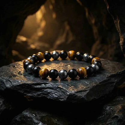 Triple Protection Bracelet | Tiger Eye, Hematite & Sulemani Hakik