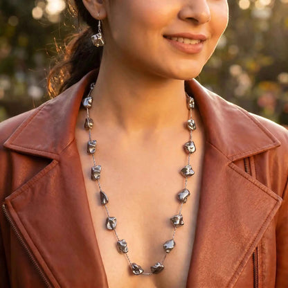 Luna Silver Necklace Set