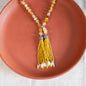 Yellow Tassel Statement Necklace