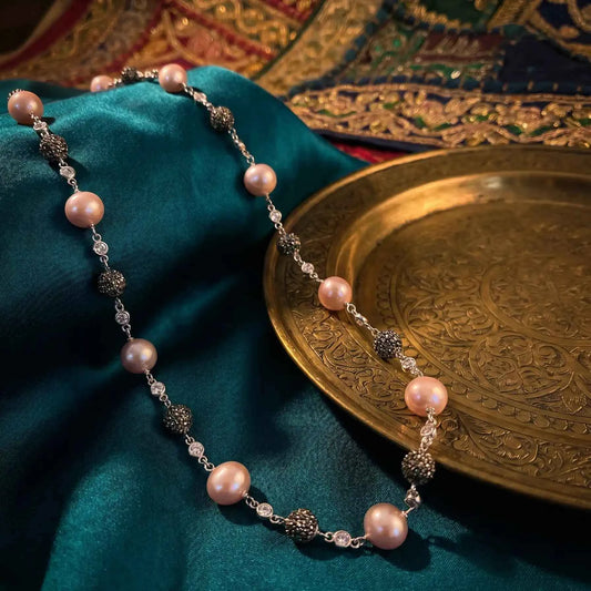 Pink Shell Pearl Necklace