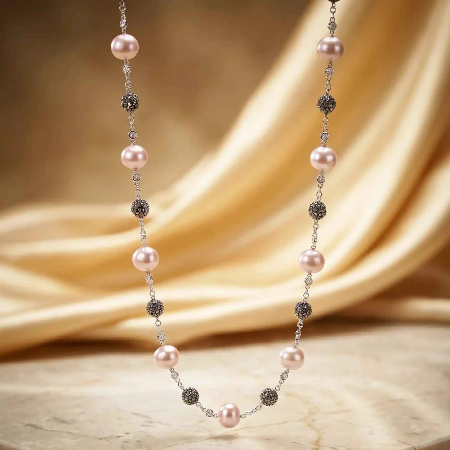 Pink Shell Pearl Necklace