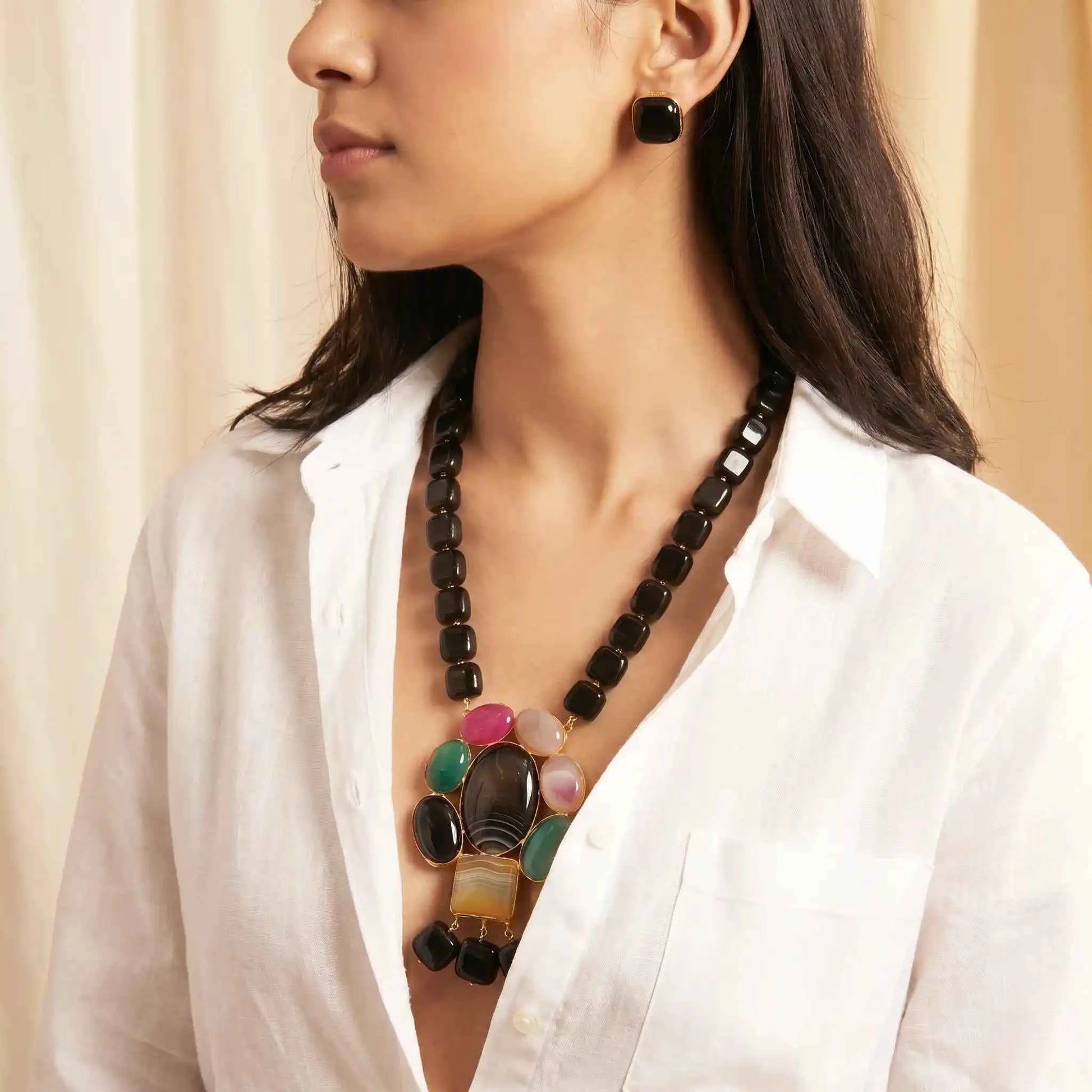 Noir Statement Necklace Set