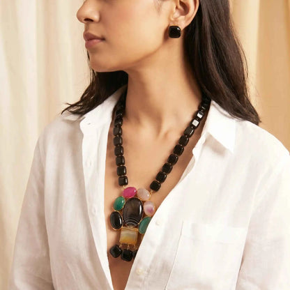 Noir Statement Necklace Set