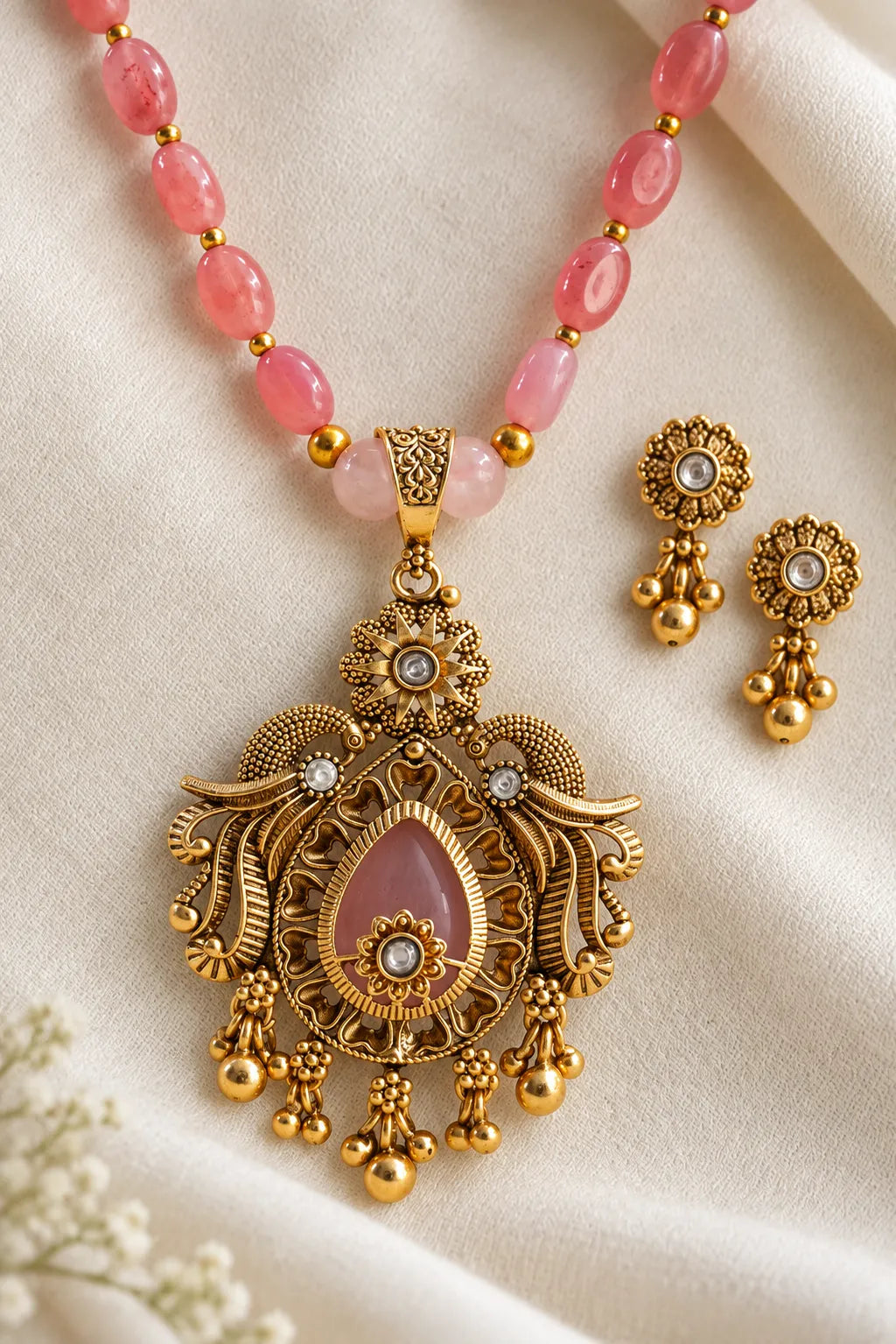 Gulabi Riwaayat Necklace Set