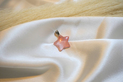 Cherry Quartz Star Necklace