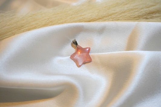 Cherry Quartz Star Necklace