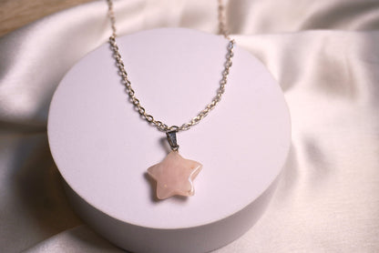 Rose Quartz Star Necklace