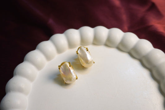 Pearl Baroque Stud Earrings