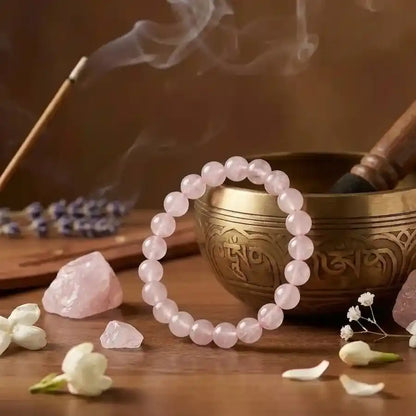 Rose Quartz Bracelet – Natural Love & Healing Stone Bracelet